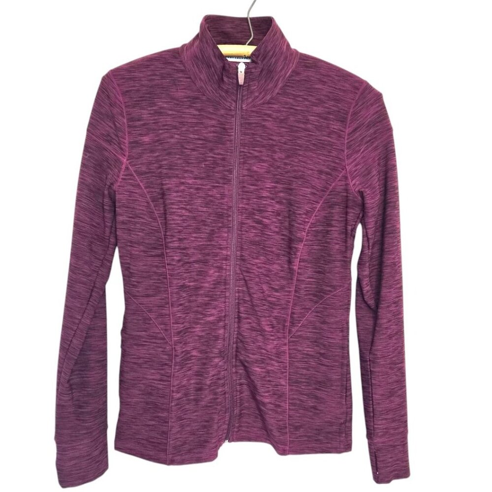 Talbots Womens Full-Zip Purple Heather Jacket Small Lightweight Activewear